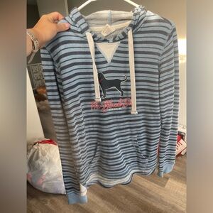 Striped Black Dog Hoodie